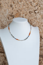 Sage & Sol Collection - Labradorite, Carnelian, Pearl Shorter Collage Necklace