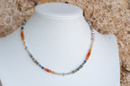 Sage & Sol Collection - Labradorite, Carnelian, Pearl Shorter Collage Necklace