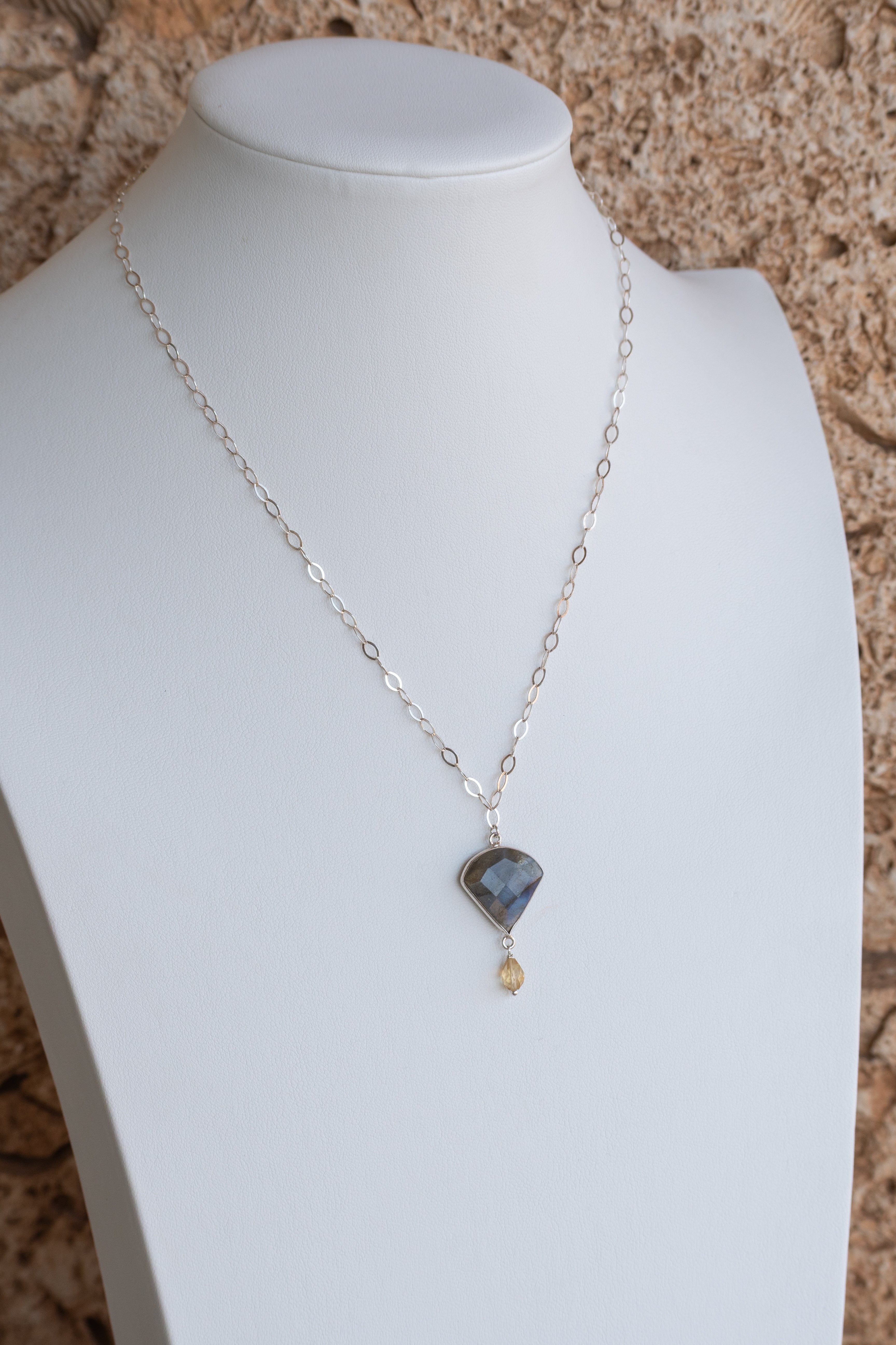 Sage & Sol - Labradorite & Citrine Pendant Necklace