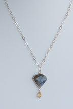 Sage & Sol - Labradorite & Citrine Pendant Necklace