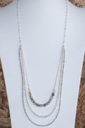 Sage & Sol - Botswana Agate Triple Layer Necklace