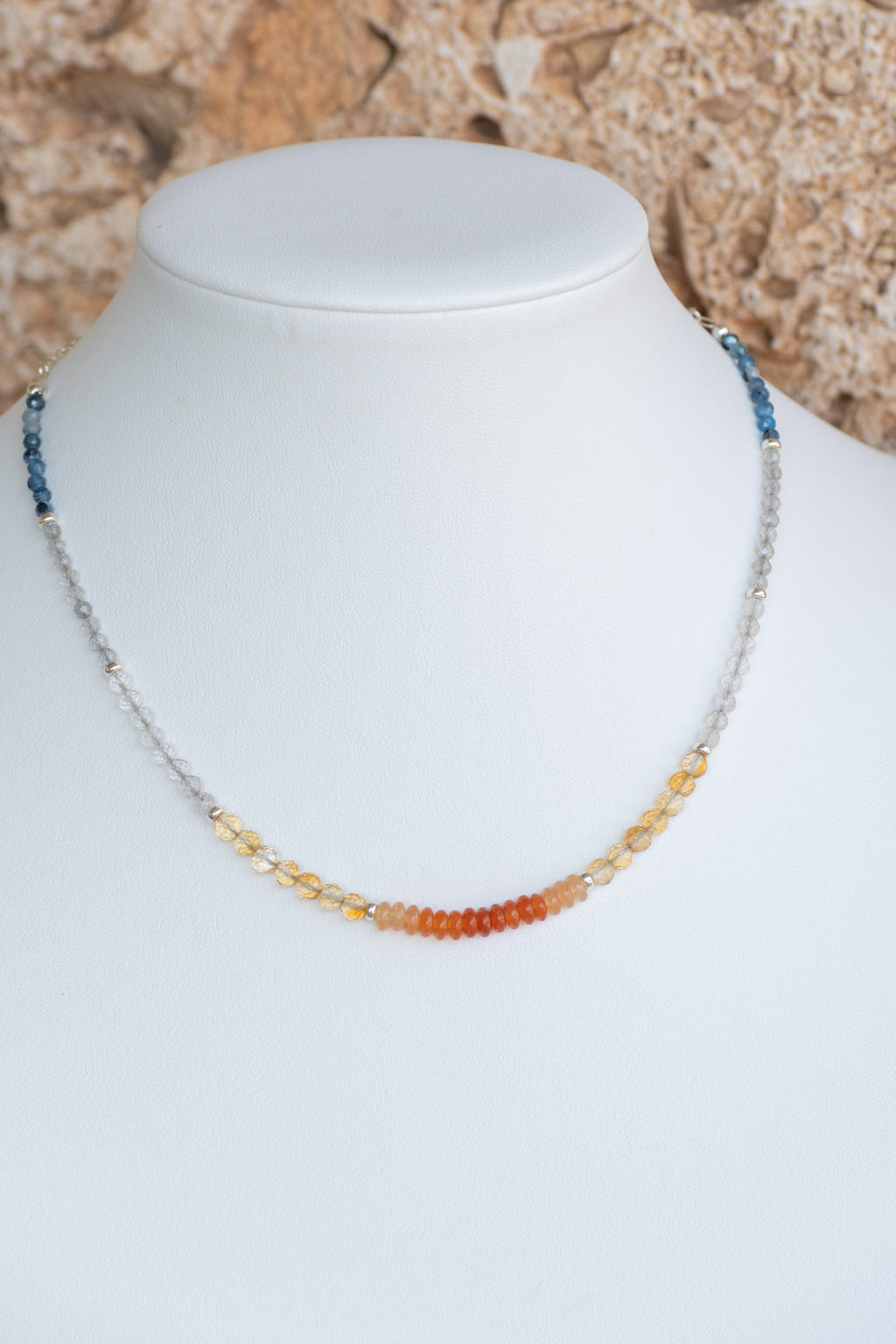 Sage & Sol - Carnelian Gradient Symmetrical Necklace (Lighter)