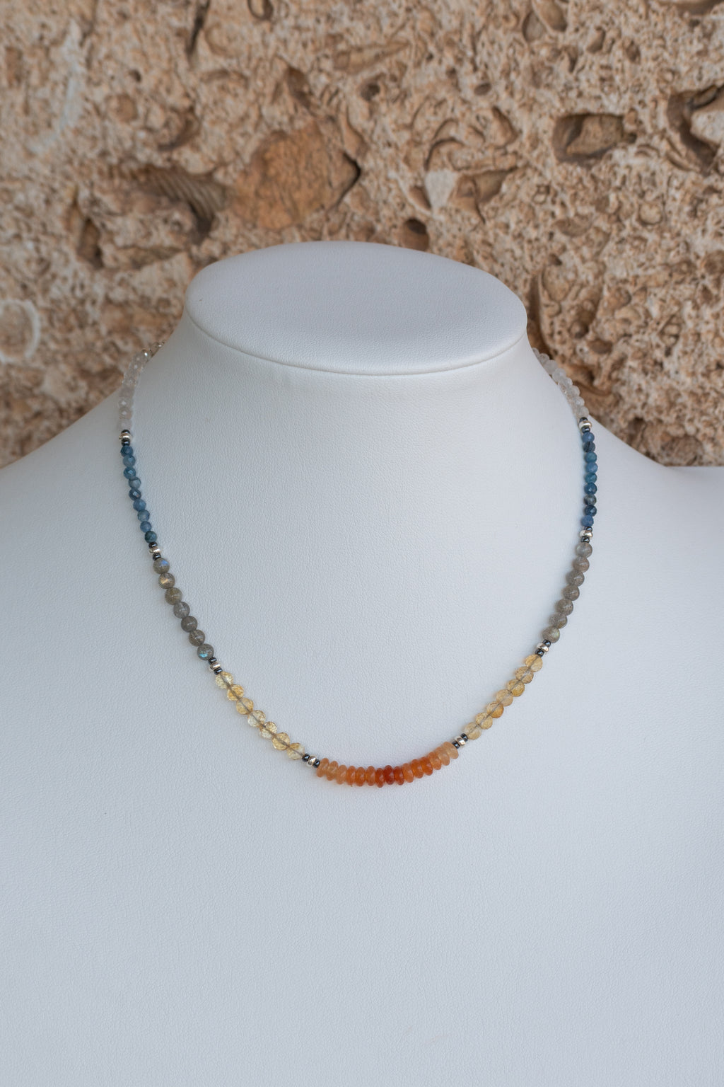 Sage & Sol - Carnelian Gradient Symmetrical Necklace