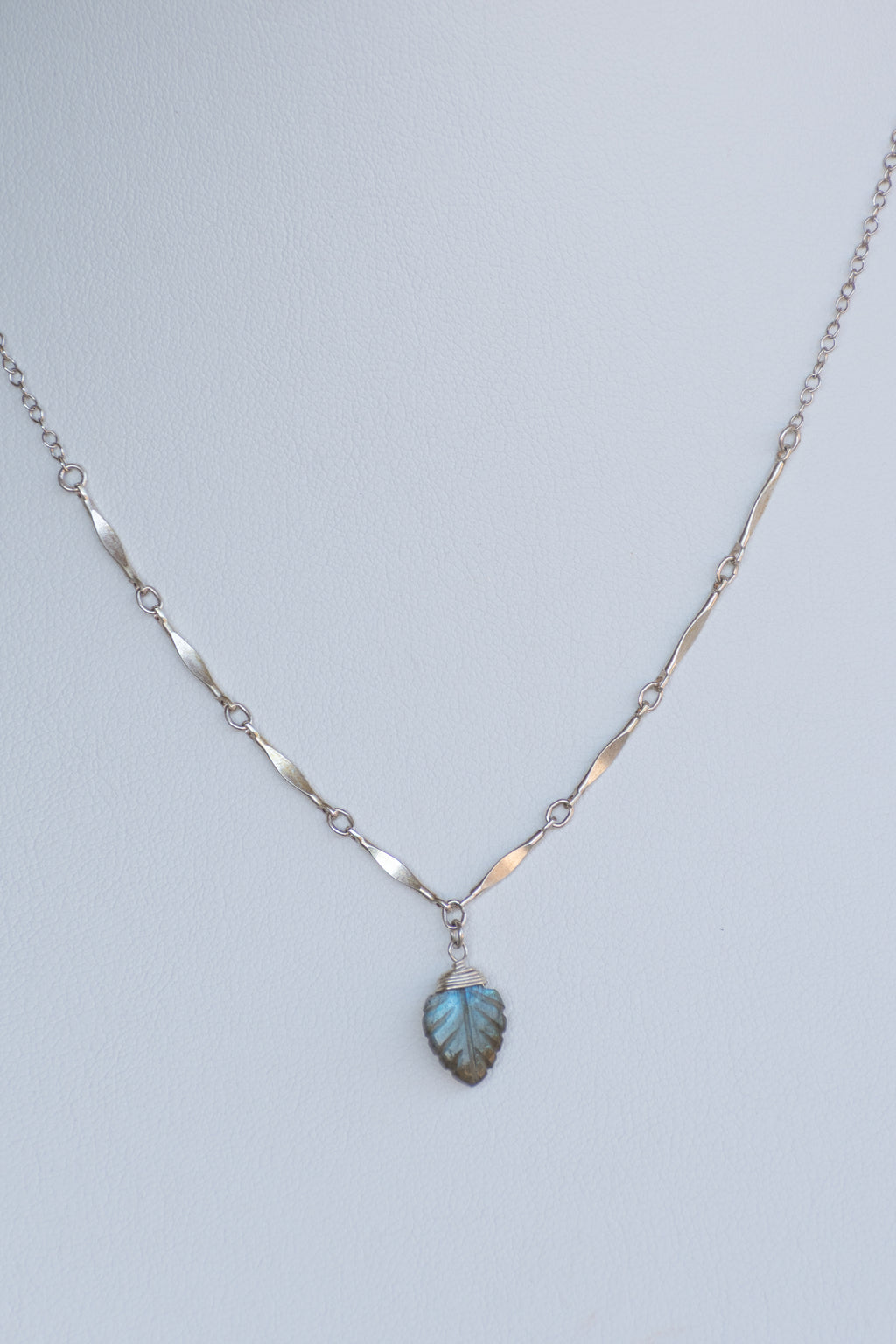 Sage & Sol - Labradorite Leaf Necklace