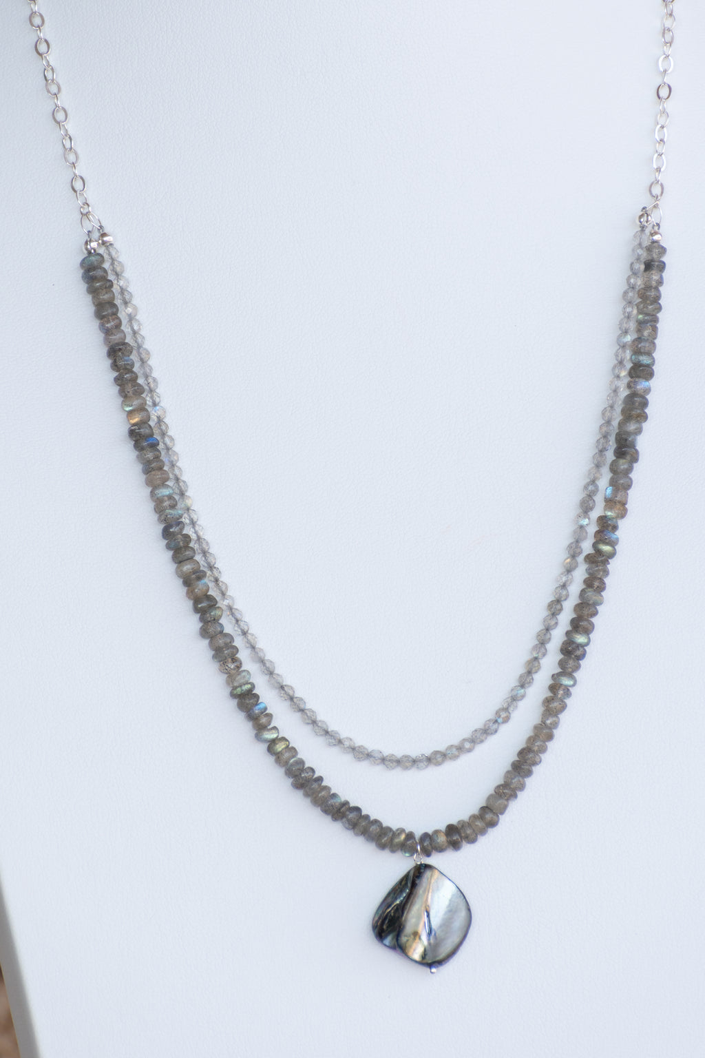 Sage & Sol - Labradorite & Abalone Double Layer Necklace
