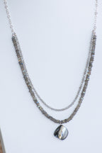 Sage & Sol - Labradorite & Abalone Double Layer Necklace