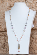 Sage & Sol - Labradorite & Sunstone Collage Statement Necklace