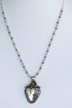 OOAK - Abalone Pendant Pattern Statement Necklace