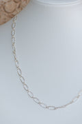 Simple Chain - Sterling Silver Hammered Oval Chain