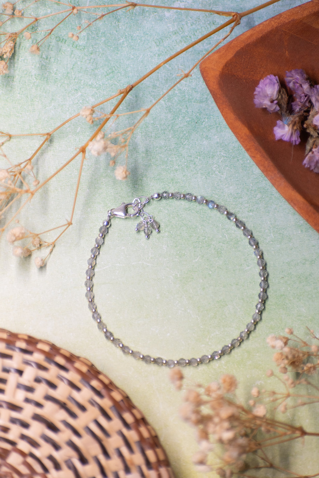 Sage & Sol - Faceted Labradorite Minimal Bracelet