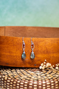 Sage & Sol - Labradorite Briolette & Garnet Earrings