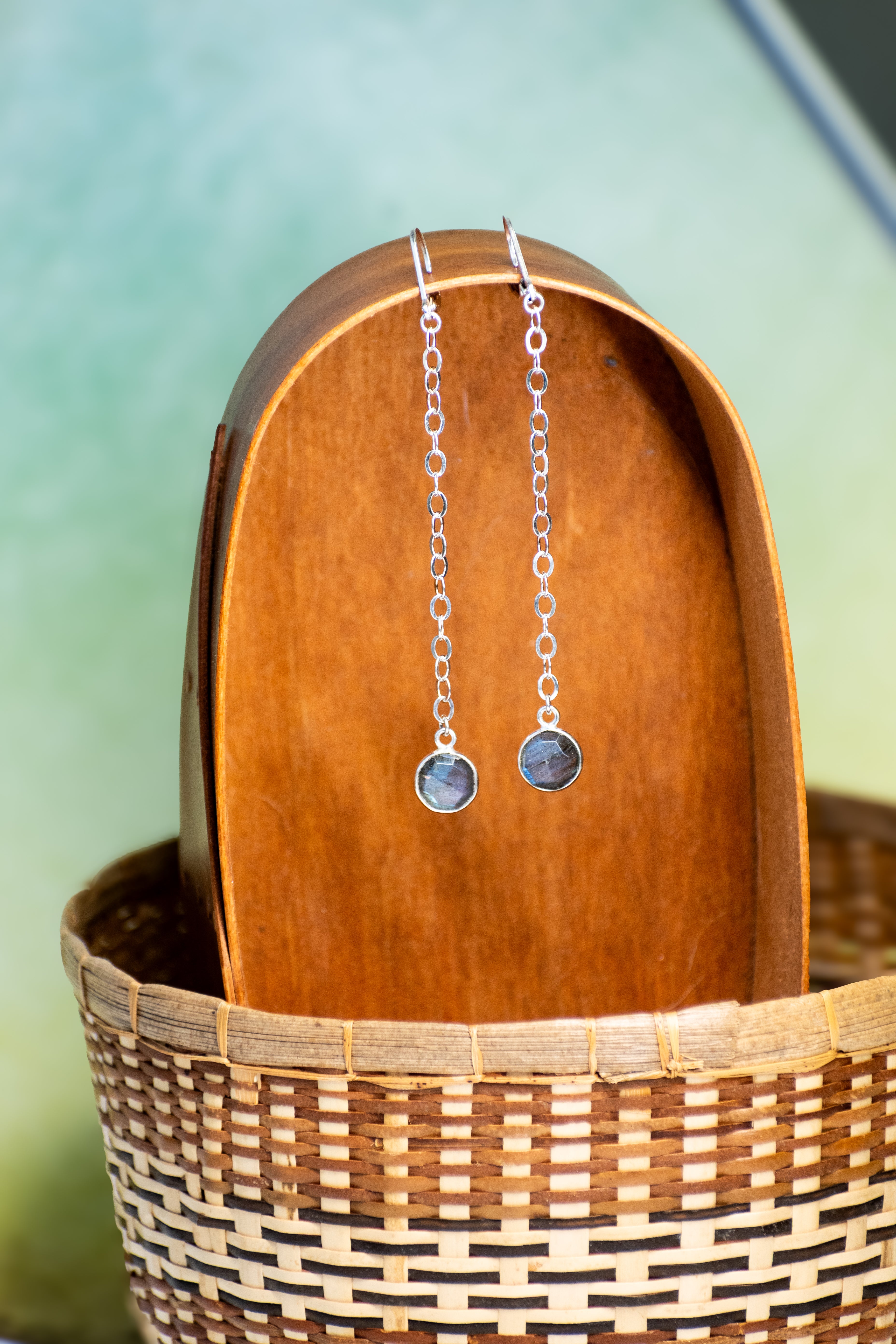 Sage & Sol - Labradorite Long Dangle Earrings