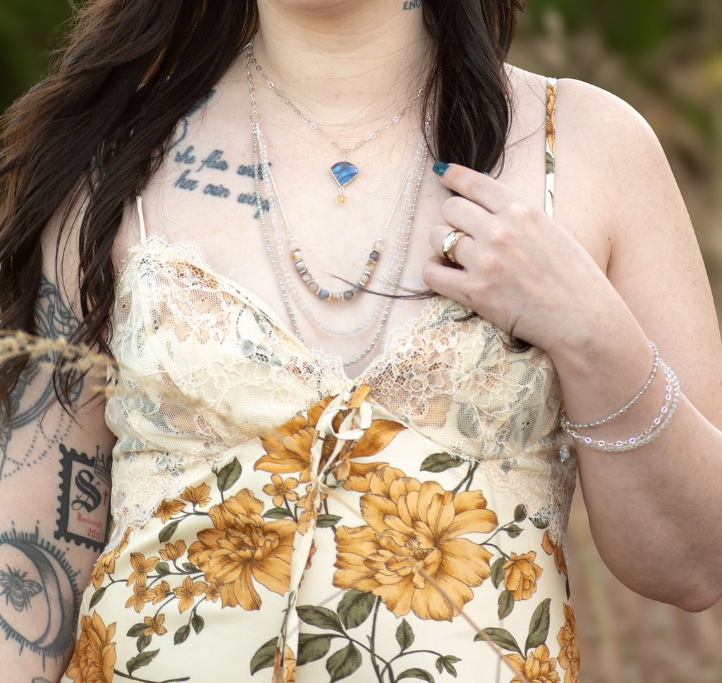 Sage & Sol - Labradorite & Citrine Pendant Necklace