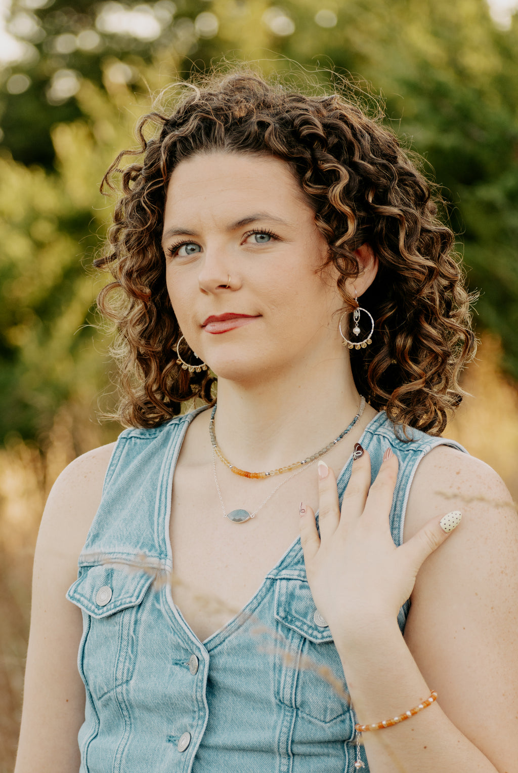 Simple Gem - Faceted Labradorite Eye Shaped Bezel Necklace