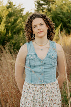 Sage & Sol - Citrine & Pearl Hammered Hoop Earrings