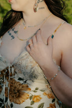 Sea of Light - Aquamarine, Pearl, Citrine Collage Bracelet