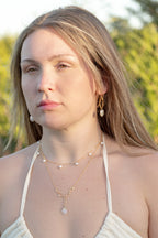 Sea of Light - Coin Pearl Dangle Earrings