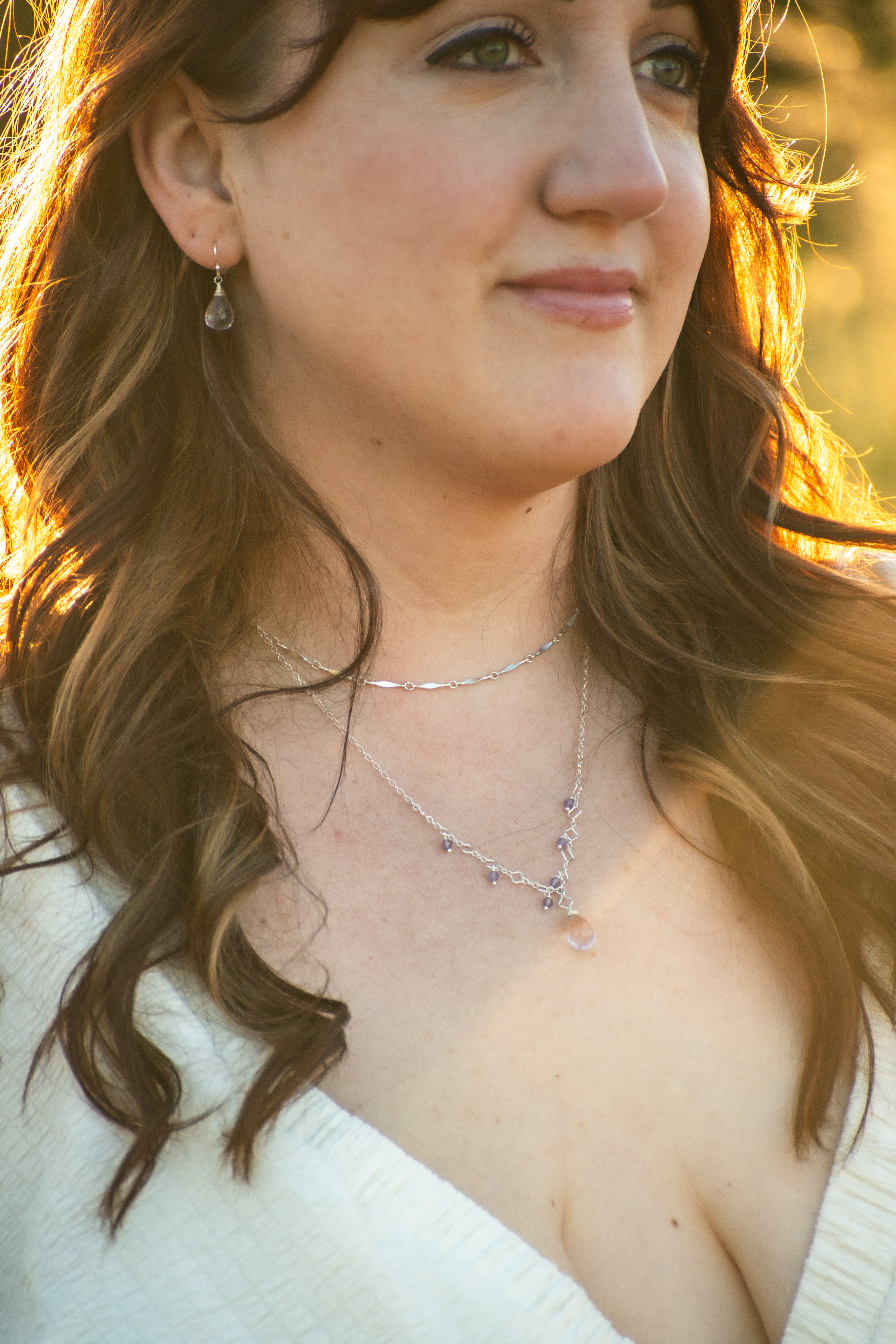 Simple Chain - Sterling Silver Fancy Chain - Flat Diamond