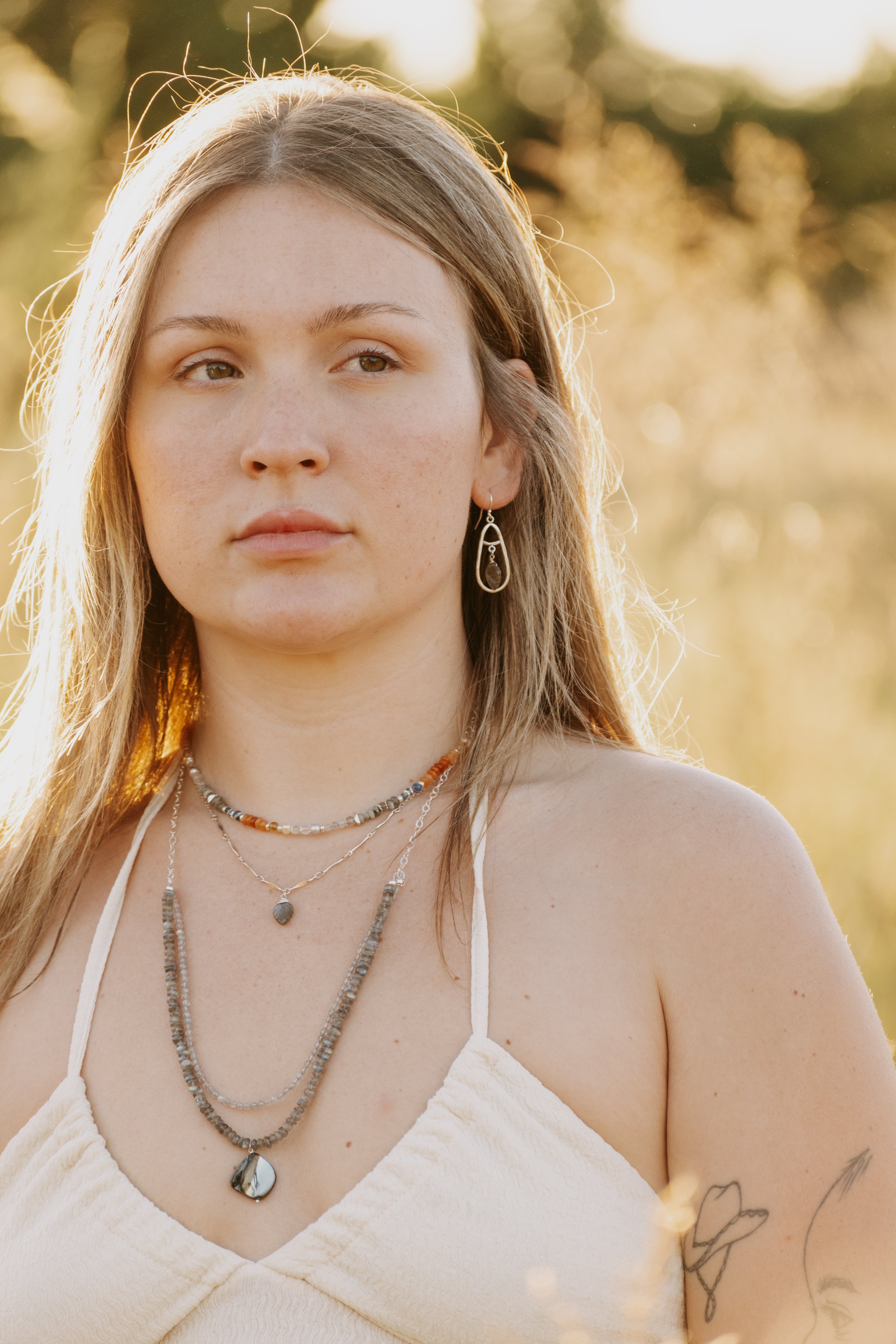 Sage & Sol - Labradorite Leaf Necklace