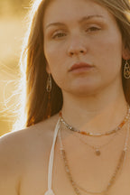 Sage & Sol - Citrine Briolette Hammered Teardrop Earrings