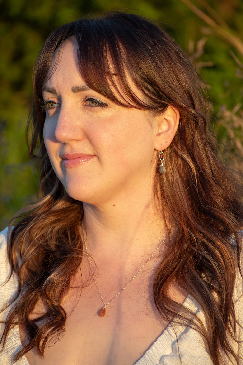Sage & Sol - Labradorite Briolette & Garnet Earrings