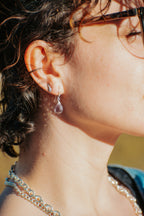 Simple Gem - Faceted Amethyst Drop Earrings
