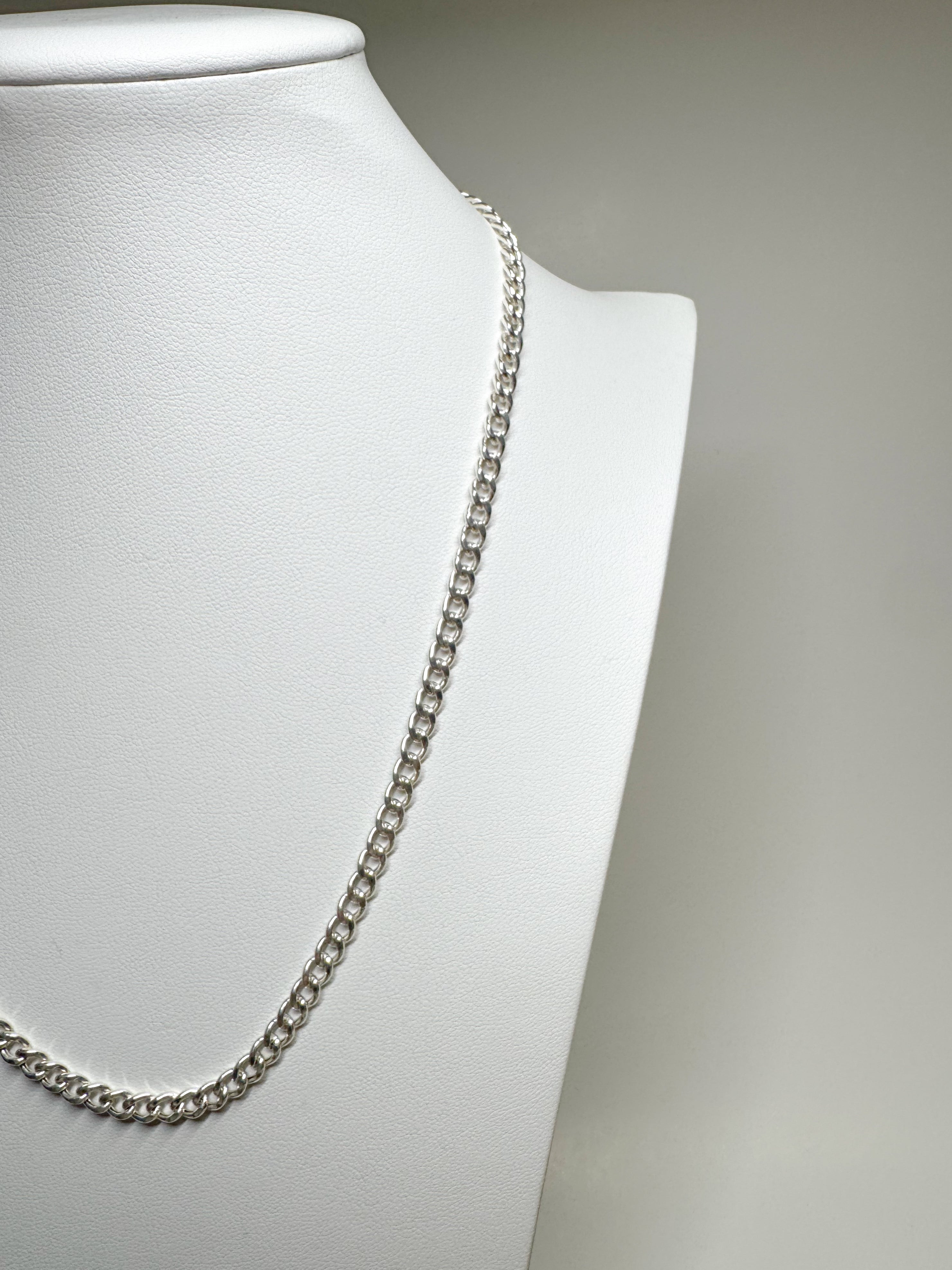 Simple Chain - Sterling Silver Cuban Style Chain