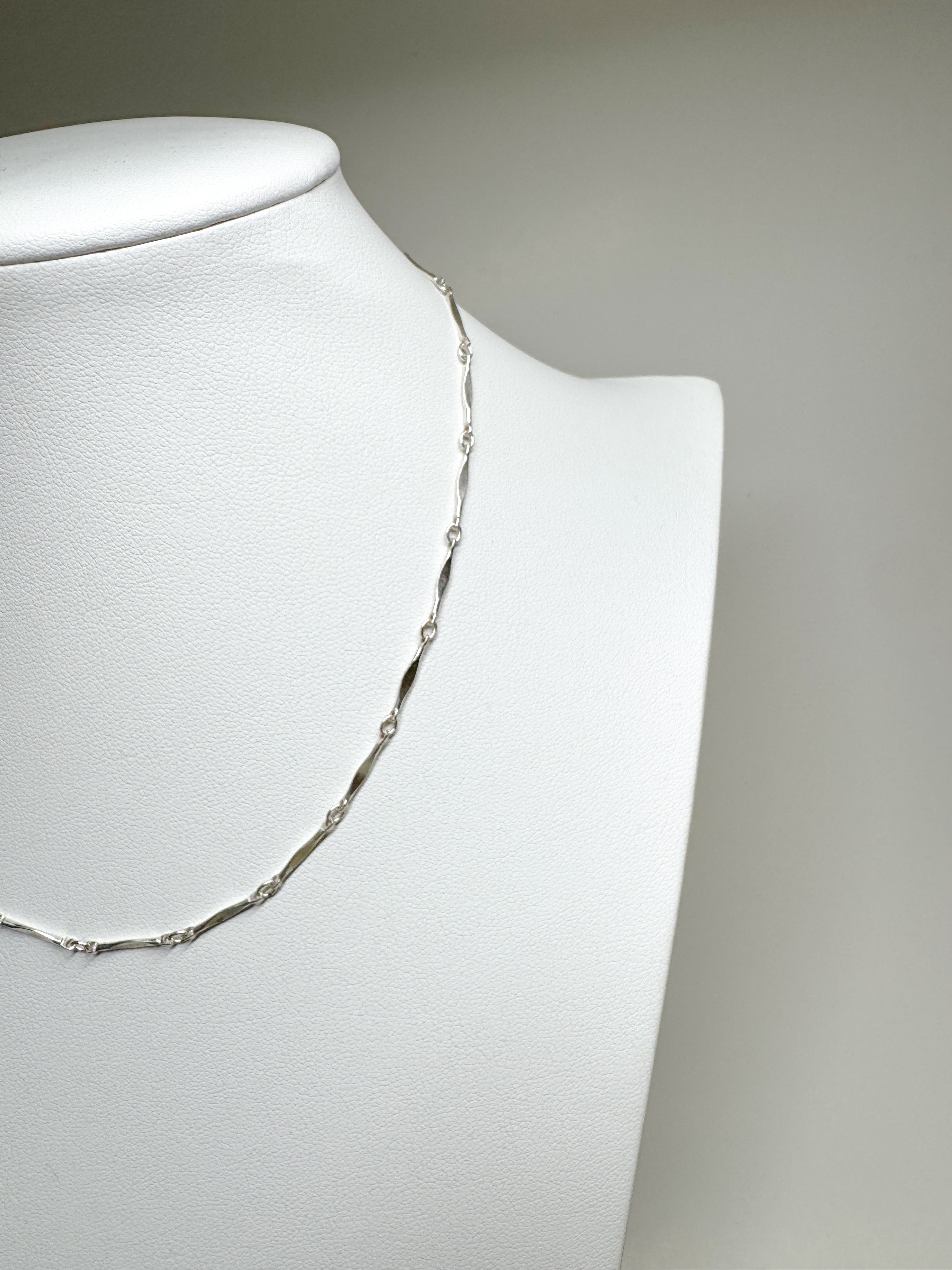 Simple Chain - Sterling Silver Fancy Chain - Flat Diamond
