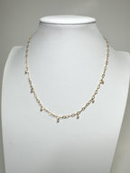 Sea of Light - Dainty Pearl Charm Style Necklace