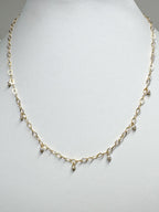 Sea of Light - Dainty Pearl Charm Style Necklace