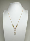 Sea of Light - Rainbow Moonstone, Aquamarine & Pearl Necklace