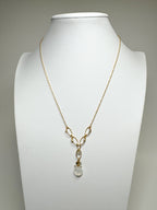 Sea of Light - Rainbow Moonstone, Aquamarine & Pearl Necklace
